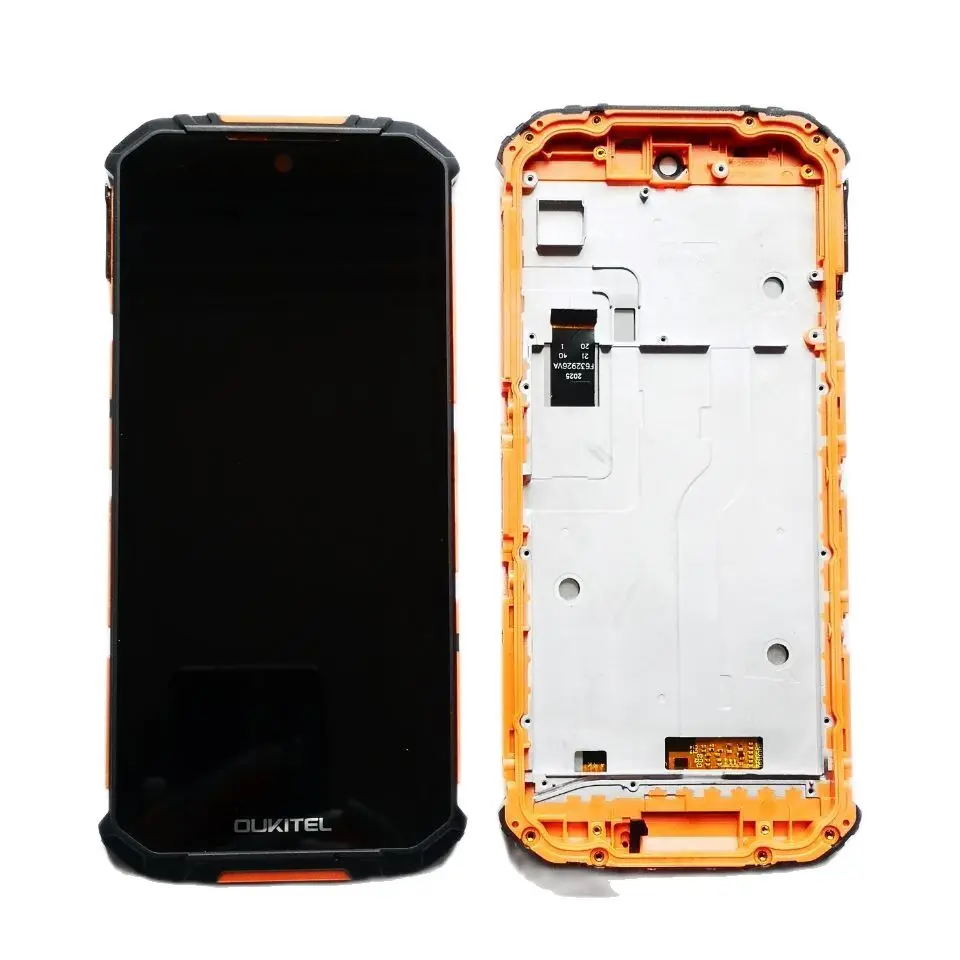 Assembléia para Oukitel Tela de Toque + 2340x1080 Lcd com Quadro Original Polegada Display Digitador Wp6 Smartphone Android 9.0 6.3 5 2340x1080 display lcd com quadro digitador assembléia
