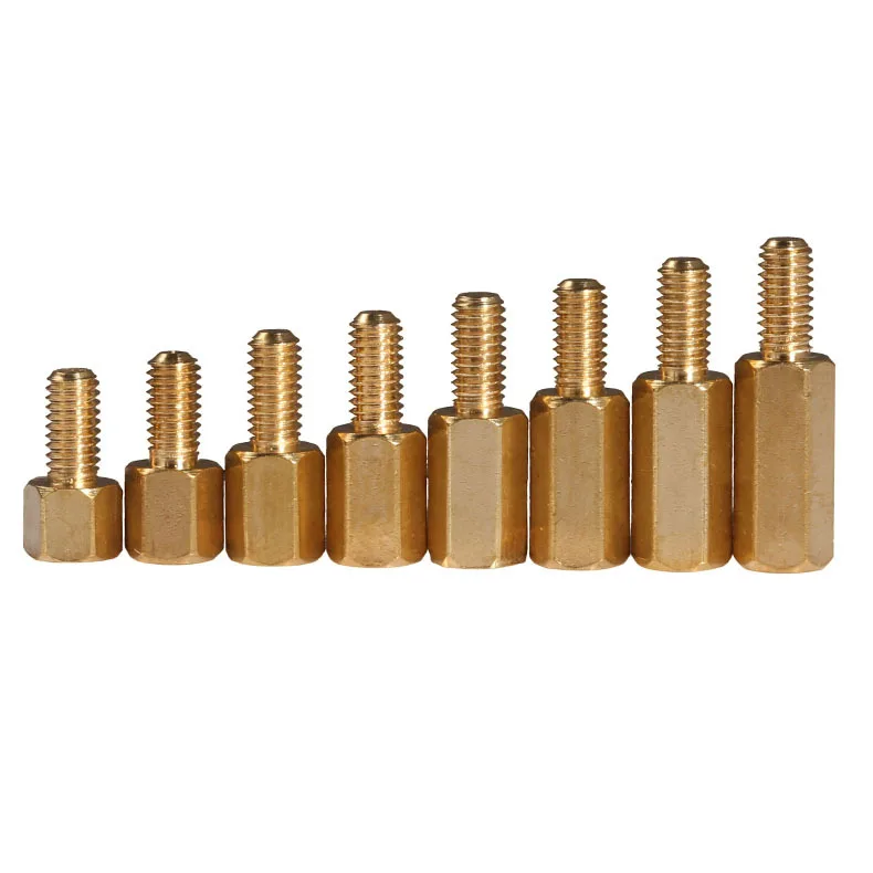 Single head hexagonal copper column hexagonal isolation column Yin and Yang column hollow stud M4 50PCS