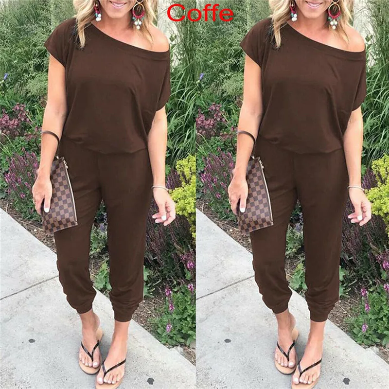 Sexy Short Sleeve jumpsuit women long romper 2019 New summer women lady Fashion solid jumpsuit overalls Sexy Short Sleeve jumpsuit women long romper 2019 New summer women lady Fashion solid jumpsuit overalls