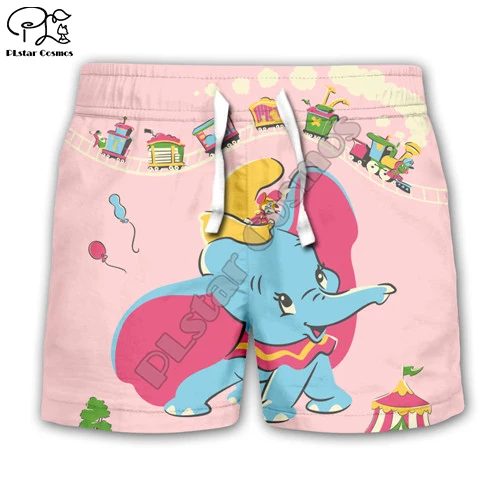 kids casual shorts Мультфильм дети Дамбо 3d принтом толстовки с капюшоном для детей ткань осенние Рубашки из хлопка на лето футболка на молнии для маленьких девочек и мальчиков шорты «Kawaii» комплект с брюками - Цвет: kids casual shorts