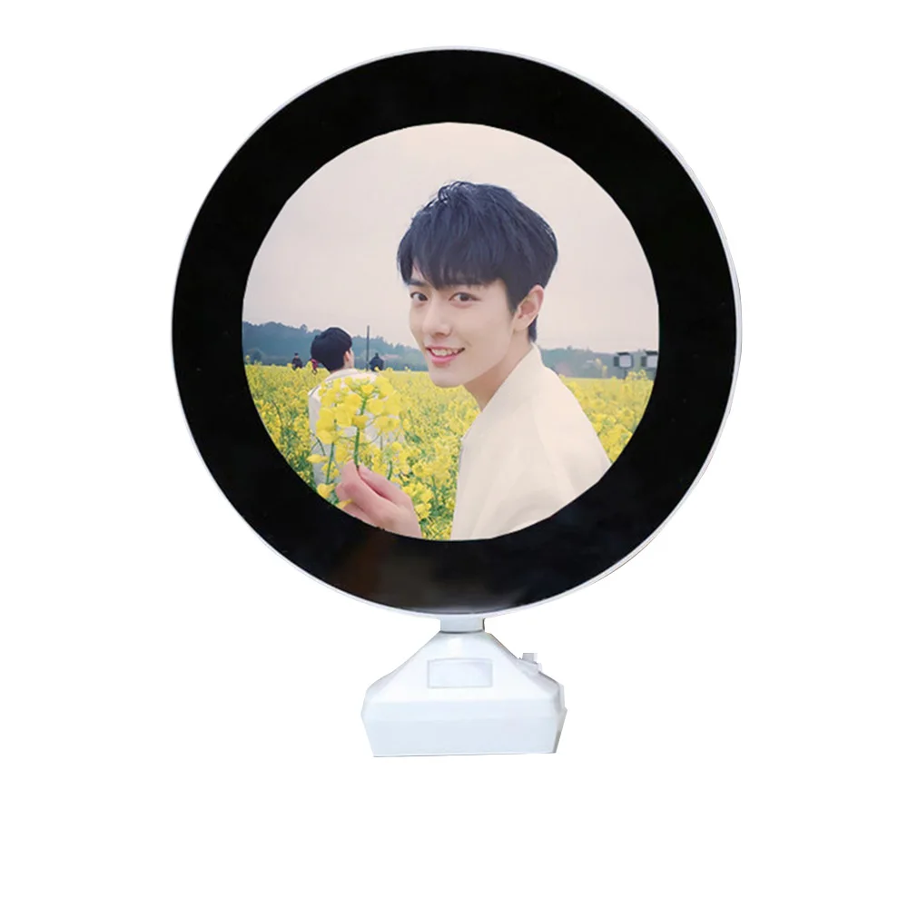 Luminous Glowing Mirror Magical Photo Frame DC 5V Multifunction White Room Desktop Mirror Night Light with USB Charging Cable