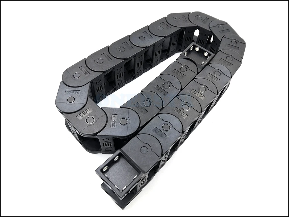 1 Meter 30x25mm Transmissin Chain Wire Carrier Drag Cable Towline With End Connectors For CNC Router Machine Tools Free Shipping 12