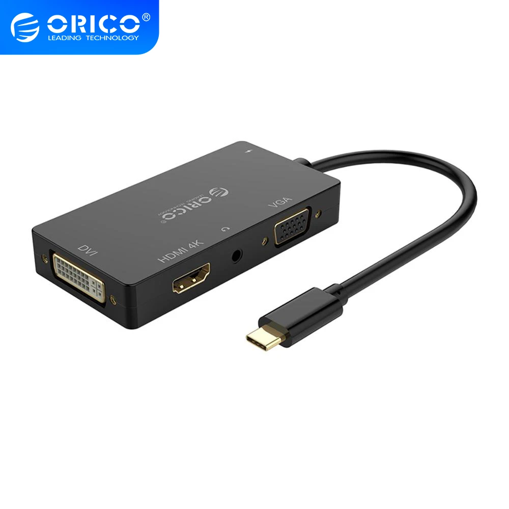 Док станция ORICO type C для DVI + HDMI VGA 3 5 мм аудиоразъем с адаптером аудиоинтерфейса ПК
