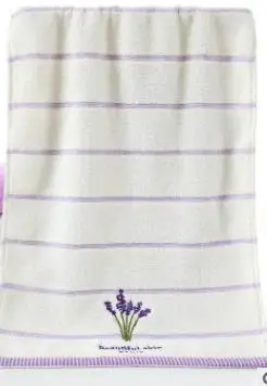 1 шт., полотенца для лица и рук с вышивкой лаванды, хлопок, полотенце для взрослых, хорошо впитывающий полотенце s - Цвет: Белый