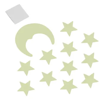 

DIY Luminous Fluorescent Decal Wall Stickers Stars Moon Glow Style In The Dark Home Kids Rooms Bedroom Wall Decoration Gifts