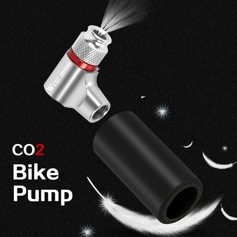 WEST BIKING портативный насос CO2 из алюминиевого сплава велосипедный для Schrader Presta