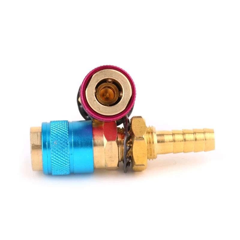Газовый адаптер с водяным охлаждением Быстрый подсоединительный фитинг для TIG сварочный факел+ 8 мм штекер 19QB