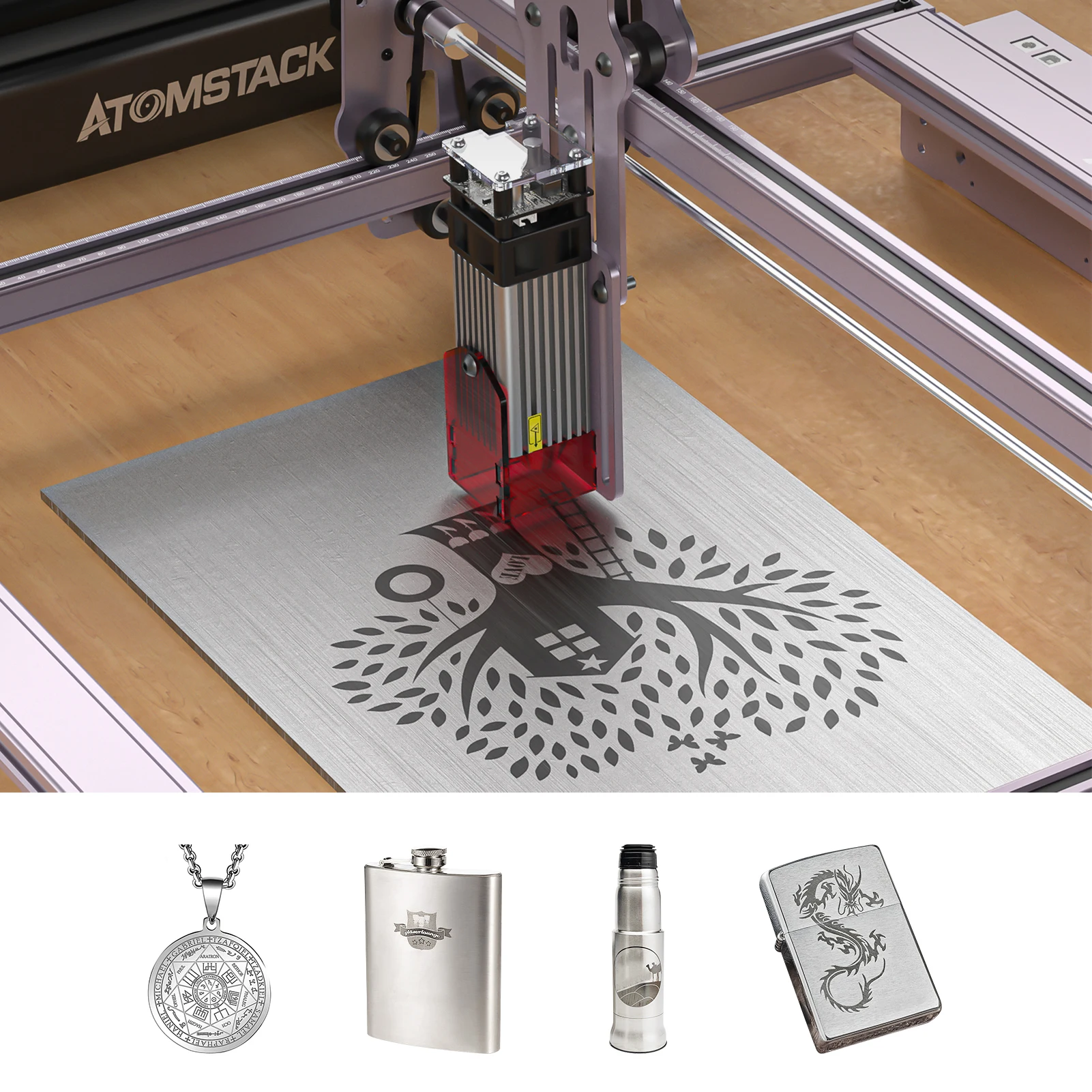 ATOMSTACK A5 Pro+ 40W Laser Engraver CNC Desktop DIY  Laser Engraving Cutting Machine with 410x400 Engraving Area resin printer