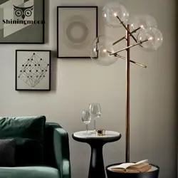Скандинавские стеклянные металлические золотые Современные Напольные лампы минимализм ветка торшер гостиная спальня кухня