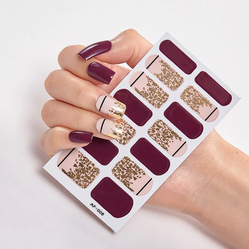 Full Cover Nail Stickers Nail Polish Nail Decoration Nails Sticker Designer Self Adhesive Nail Sticker Creative Nailart Sticker