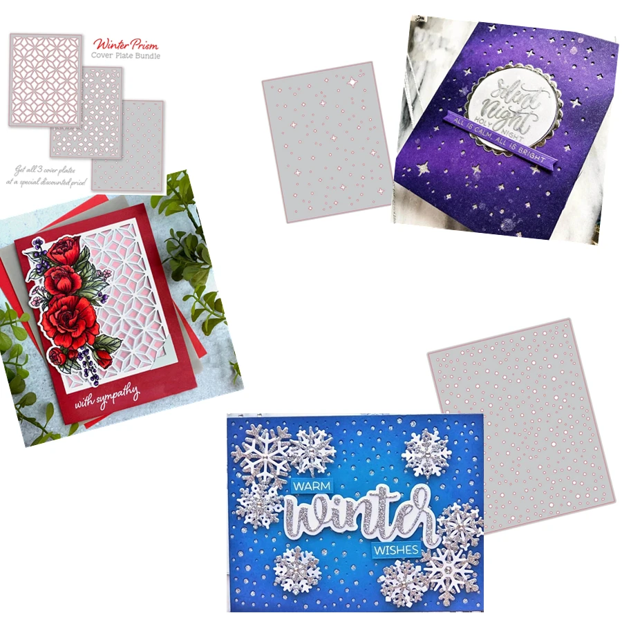 

5 Special Background Decorative Frames Cover Plate Bundle Metal Cutting Dies Scrapbooking Album Paper DIY Cards Crafts Dies New