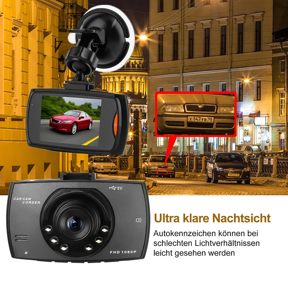 Автомобильный видеорегистратор Full HD 1080P 120 градусов с ночным видением
