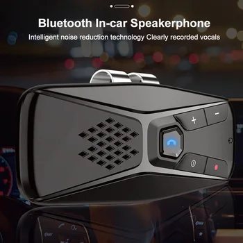 

Noise Reduction Bluetooth Car Kit Sun Visor For Phone Speakerphone Hands Free Wireless MP3 Player Adapter Audio Receiver