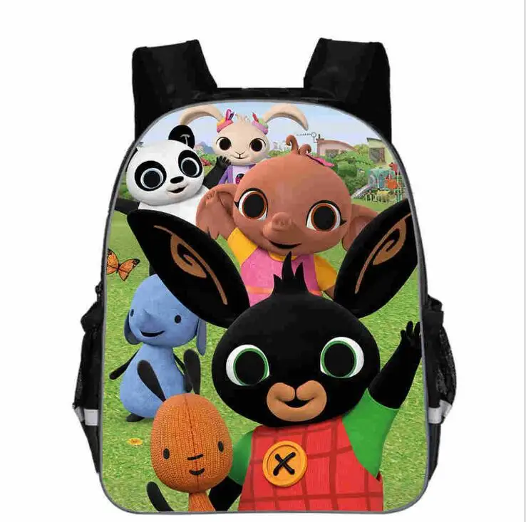 picture color Рюкзак с принтом аниме Bing Bunny, школьный рюкзак для мальчиков и девочек, детская сумка для книг, мультяшный рюкзак для маленьких девочек, cartable enfant, сумка для детского сада - Цвет: picture color
