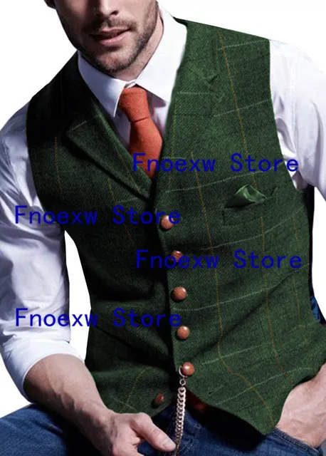 Mens-Suit-Vest-Notched-Plaid-Wool-Herringbone-Tweed-Waistcoat-Casual-Formal-Business-Groomman-For-Wedding-Green.jpg_.webp_640x640_副本