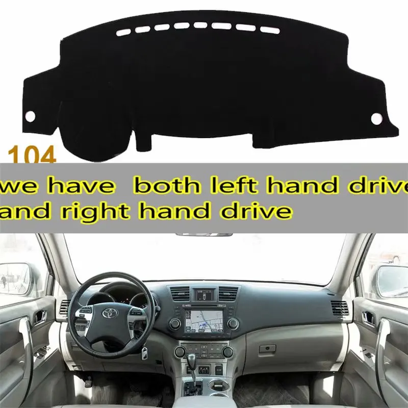 Для Toyota Highlander Kluger Xu40 2007 2008 2009 2010 2011 2012 2013 коврик для приборной панели аксессуары