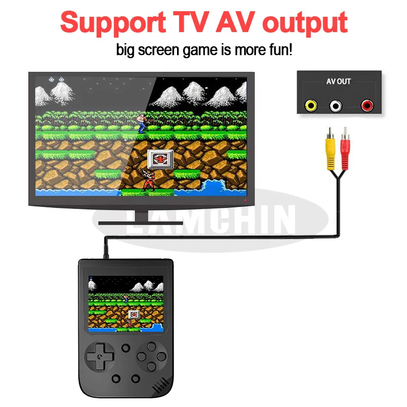 Video Game Console 3.0 inch Color LCD Game Player Built in 500 Games Retro Handheld Game Console for Kids Gift Support TV Output