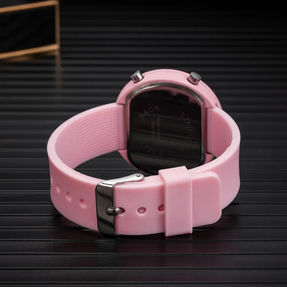 Children's Digital Watch Fashion Pink Strap Sports Electronic Wrist Watches Boys Girls Cute Cartoon Clock Kids Baby Gifts Reloj