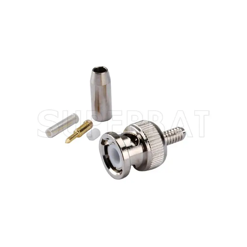 BNC Crimp Male RF Coaxial Connectors for Cable