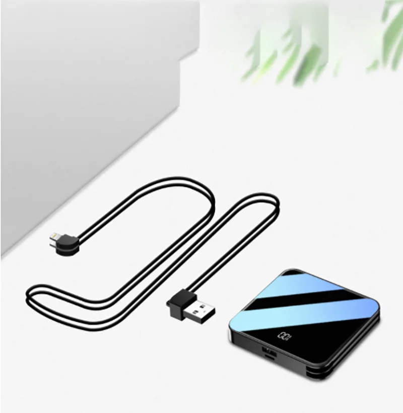 Мини powerbank 18650 10000 мАч carregador portatil портативное зарядное устройство батарея Внешний аккумулятор с кабелем для iphone xiaomi