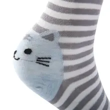 5 пар, женские милые короткие носки с животными, в полоску, с милым котиком, чулочно-носочные изделия средней длины