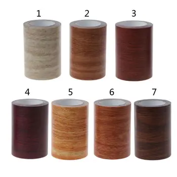 

3" X15' Realistic Woodgrain Repair Tape Patch Wood Textured Self Adhesive Tape for Furniture Door Floor Table and Chair