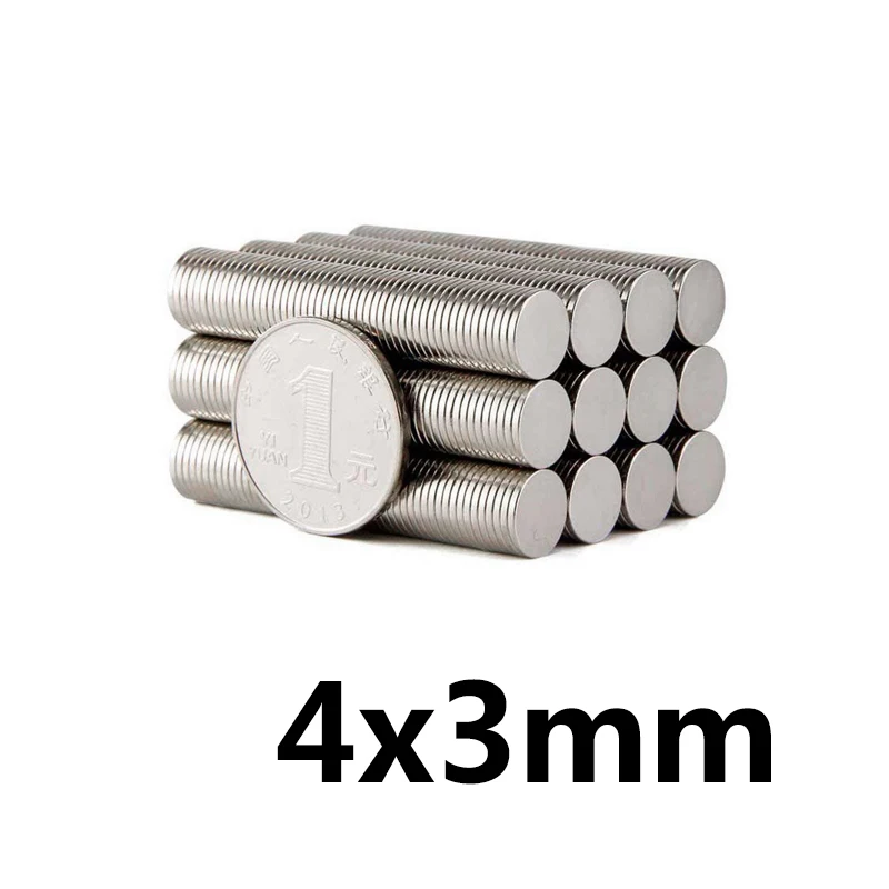 100/200/300 шт. 4x3 N35 4 мм* 3 мм meodymium магнит мини диск диаметром 4 мм x 3 мм мощная круглый 4*3