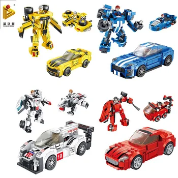 

Deformation Robot Transformation Supercar Building Blocks DIY Assembling Toys Technic Vehicle Model Bricks Set Birthday Gift