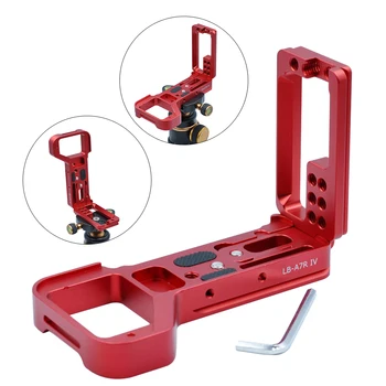 

Photography Aviation Aluminum Right Angle Camera Holder Threaded Holes Quick Release L Plate Hand Grip With Wrench For Sony A9