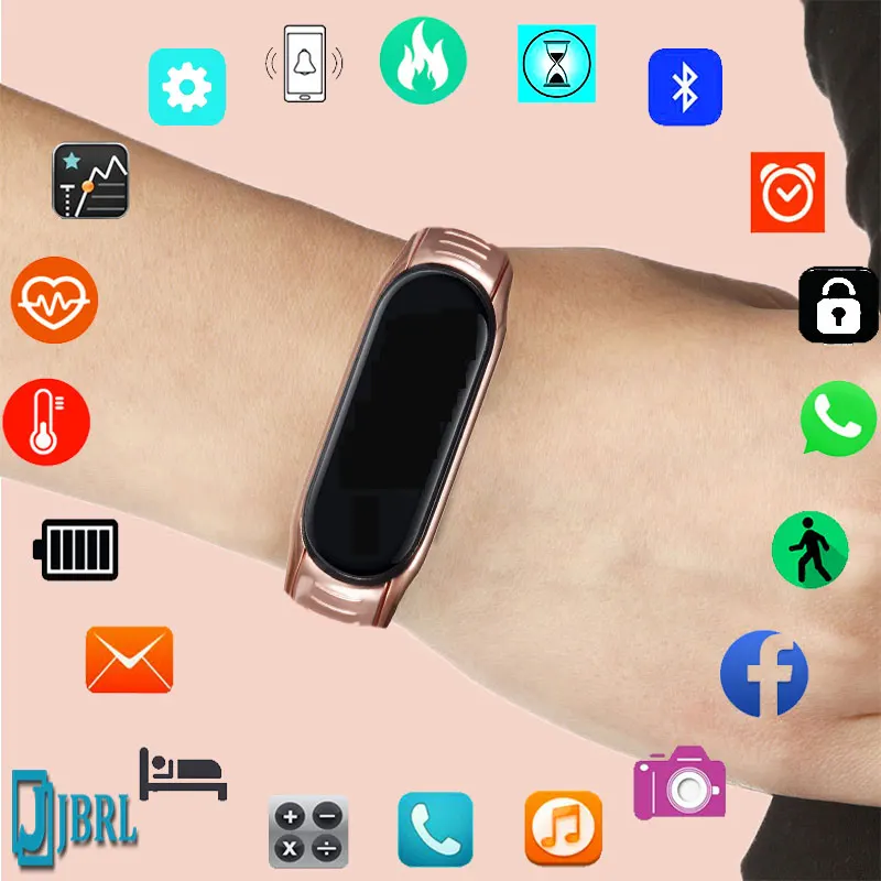 M4 стальные Смарт-часы мужские и женские для телефонов ios android цифровые часы с