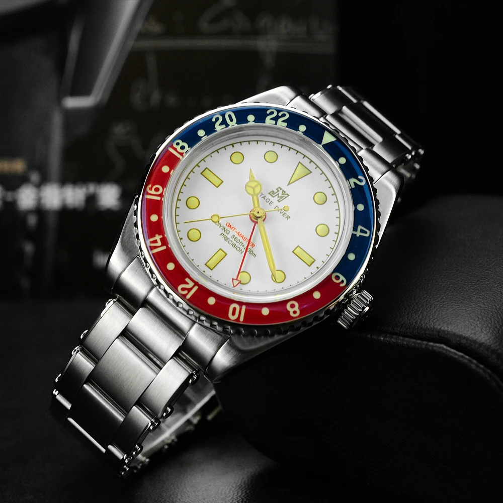 San Martin Pepsi GMT Stainless Steel 