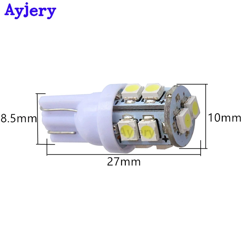 Ayjery 300 шт. T10 W5W 168 194 1210 3528 10 SMD 10 привело светового сигнала просвет Led автомобиля Автомобильный свет белого и синего цвета красный, Wedge Bulb
