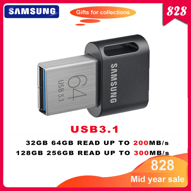 samsung USB 3,1 флеш-накопитель 32 Гб 64 Гб 200 МБ/с. памяти флеш-накопитель 128 ГБ 256 300 МБ/с. мини U Диск флеш-накопитель