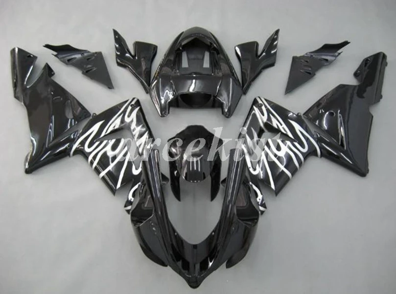 ABS мотоцикл обтекатели комплект подходит для Kawasaki Ninja ZX-10R ZX10R 2004 2005 04 05 10R Кузов Набор на заказ красный черный