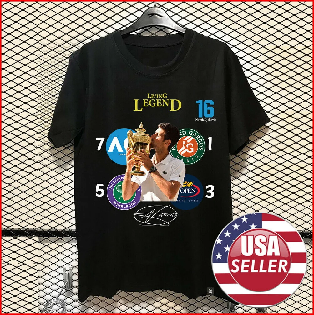 Novak Djokovic Виктори жизни Легенда унисекс футболка Винтажная Футболка | Мужская