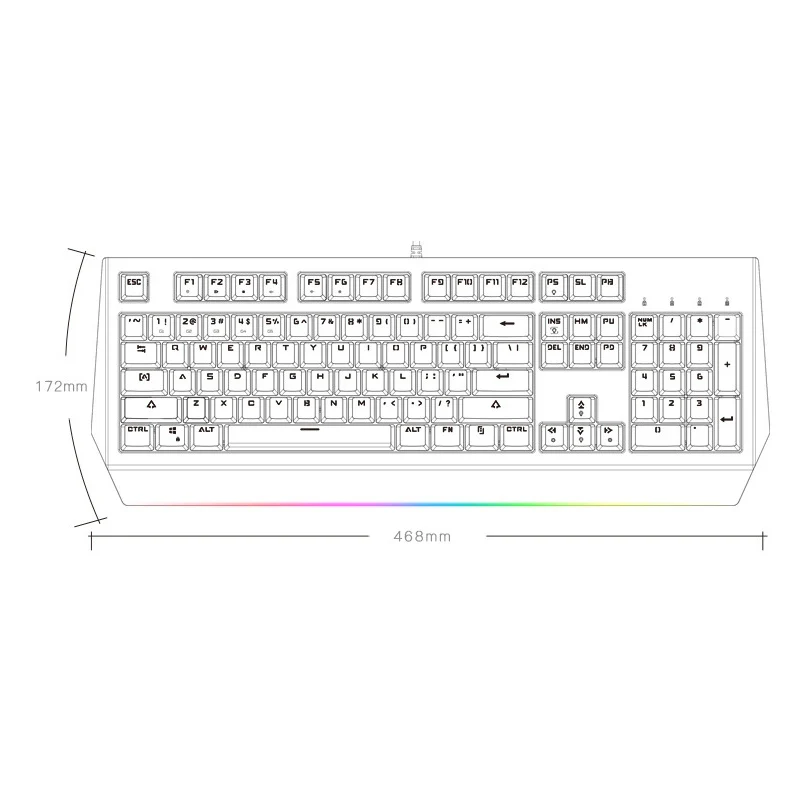 

USB Wired Mechanical Keyboards with RGB Backlit 104Keys Gaming Keypad for PC Computer GV99
