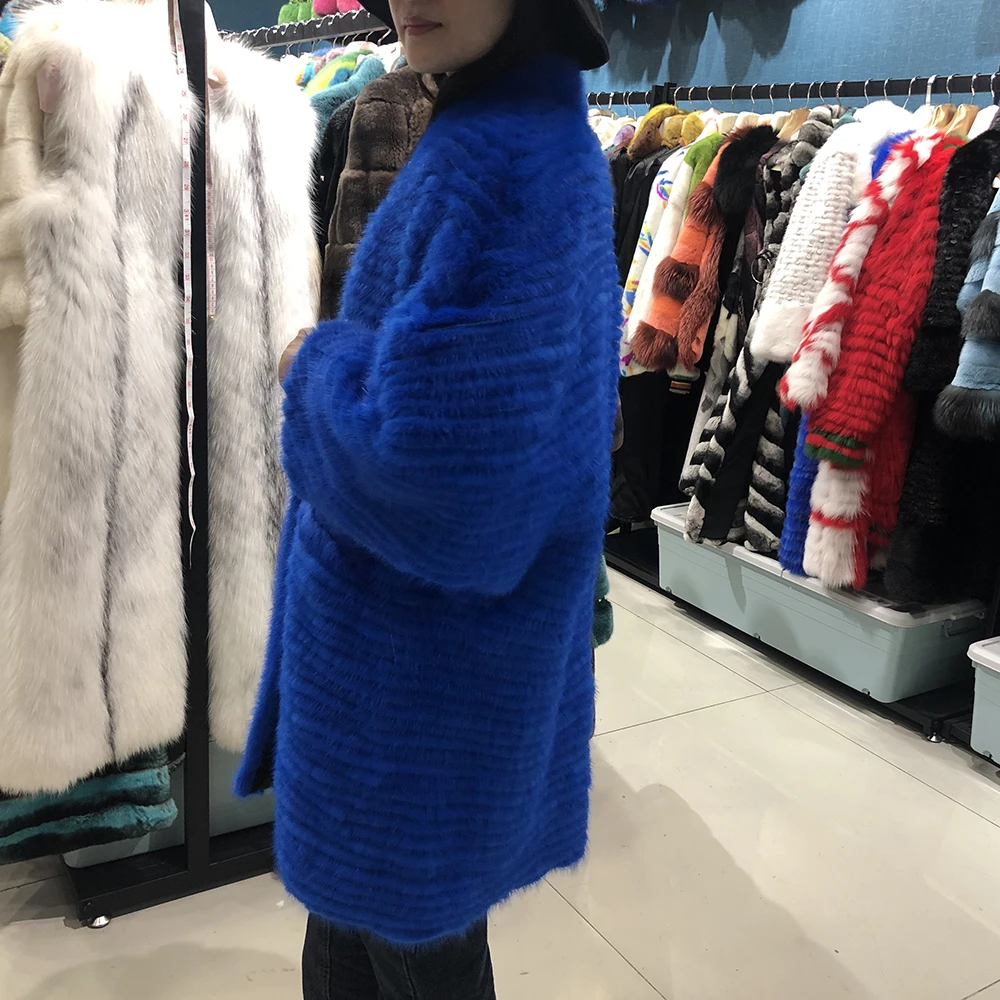 Real mink fur coat women winter Luxurious High-quality oversize new fashion style coat