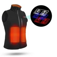 Black Smart Temperature Control Heating Clothing Charging Clothes Electric Men Women Jackets To Keep Warm Electric Heating Vest
