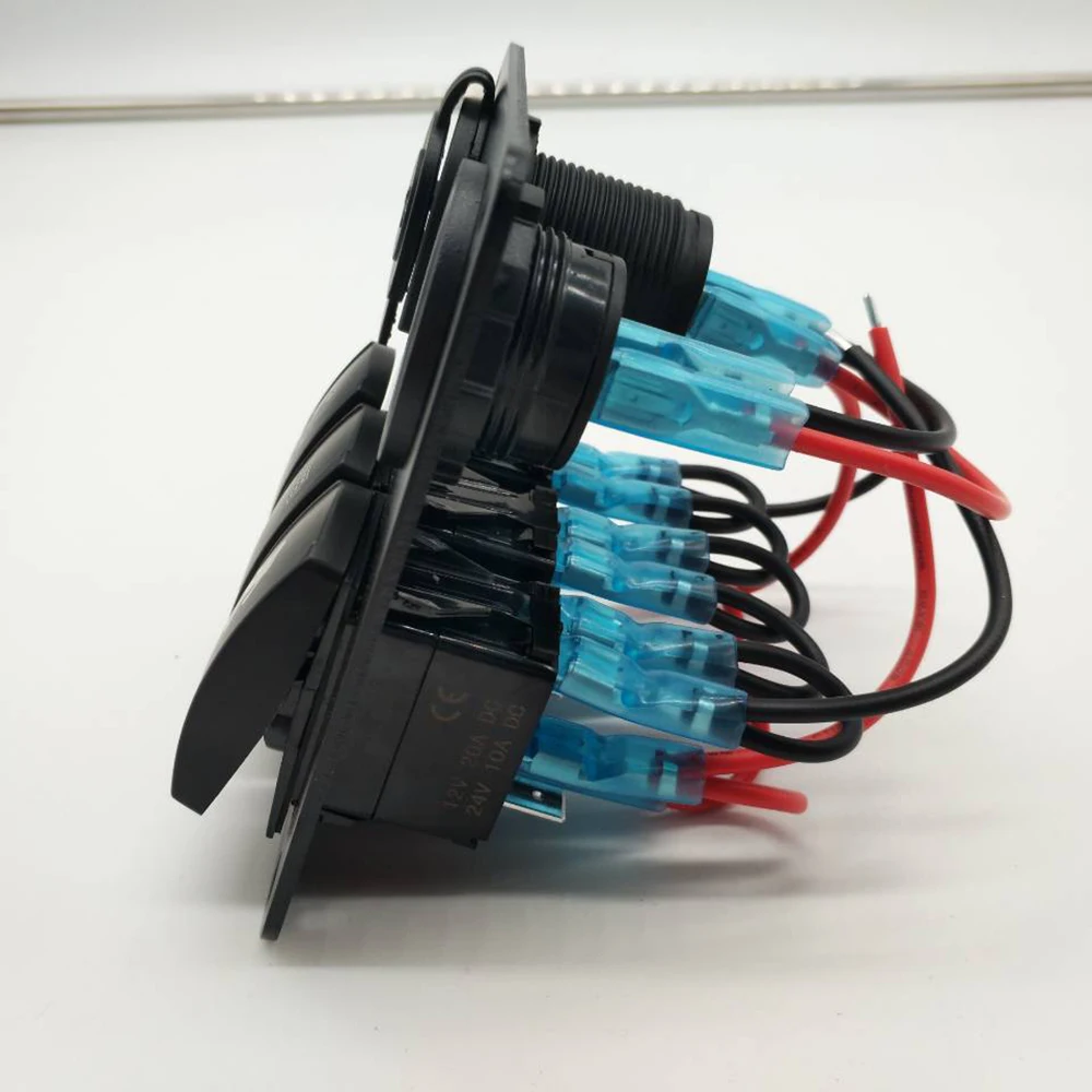 3 Gang кулисный переключатель Панель Dual USB Зарядное устройство Универсальный Водонепроницаемый Чехол встроенный светодиодный индикатор автомобиля Настенные Переключатели Реле