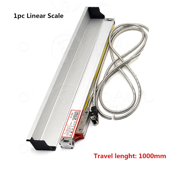 2 Axis 1μm / 5μm LCD Display Digital Readout DRO / Linear Scale mm/inch Mode for Millers Lathes Boring machines Encoder Sensor 1000mm Linear Scale