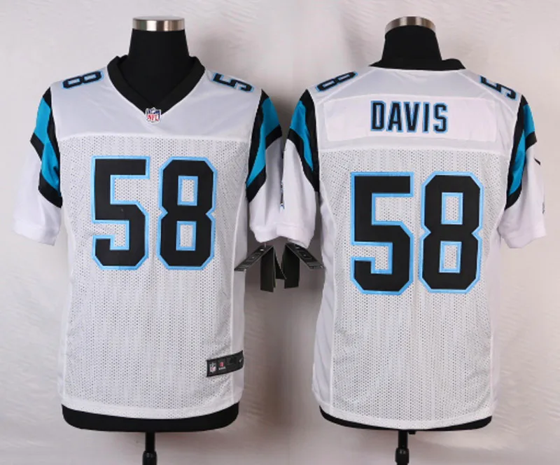 Stitiched, carolina s, Cam Newton, Luke Kuechly, Greg Olsen, Kelvin Benjamin, Thomas Davis Jonathan Stewart Jersey - Цвет: Прозрачный