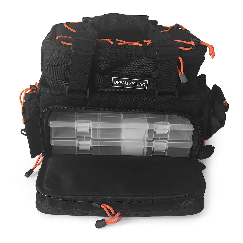 Isca de Pesca Bolsas de Armazenamento de Artes de Pesca Multifuncional Combinação Mochila Enfrentar Bolsa Destacável Ombro 7 Multifuncional Combinação Isca de Pesca Mochila Enfrentar
