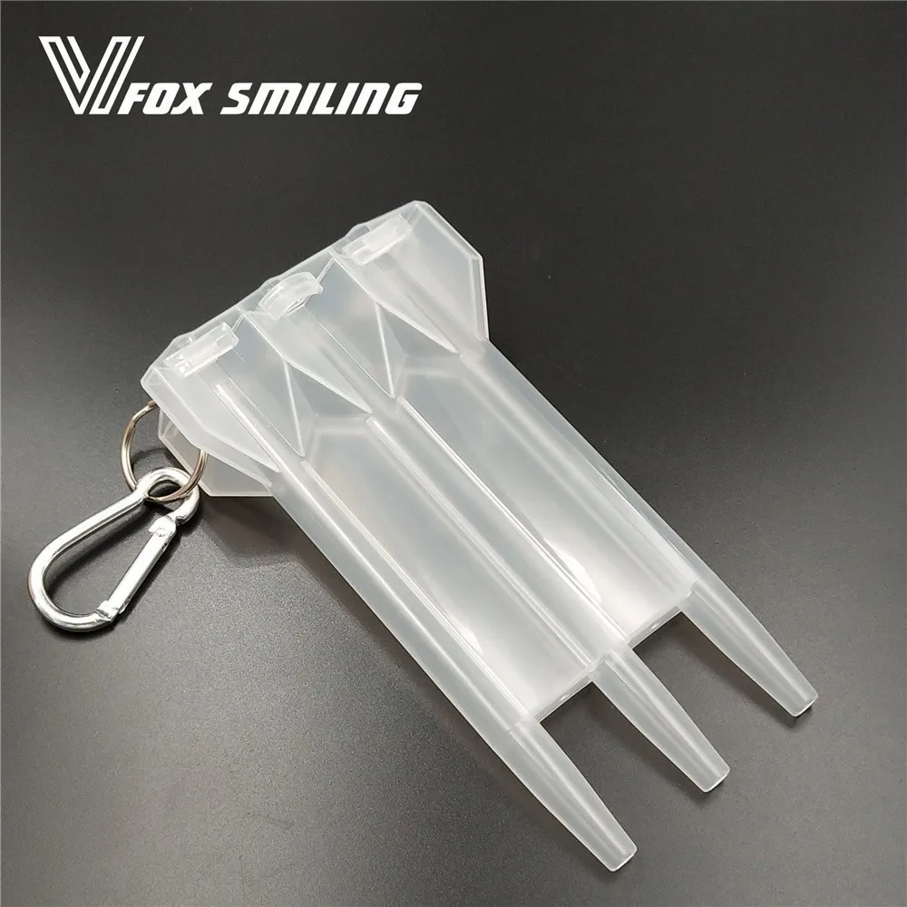 Fox Smiling Dart Box Dardos Case For Professional Accessories Plastic White Color