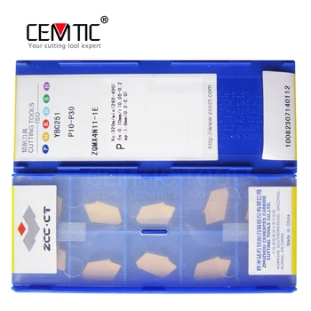

10pcs ZCCCT 4mm parting insert ZQMX4N11-1E YBC251 for parting lathe tool SP400 for parting of steel