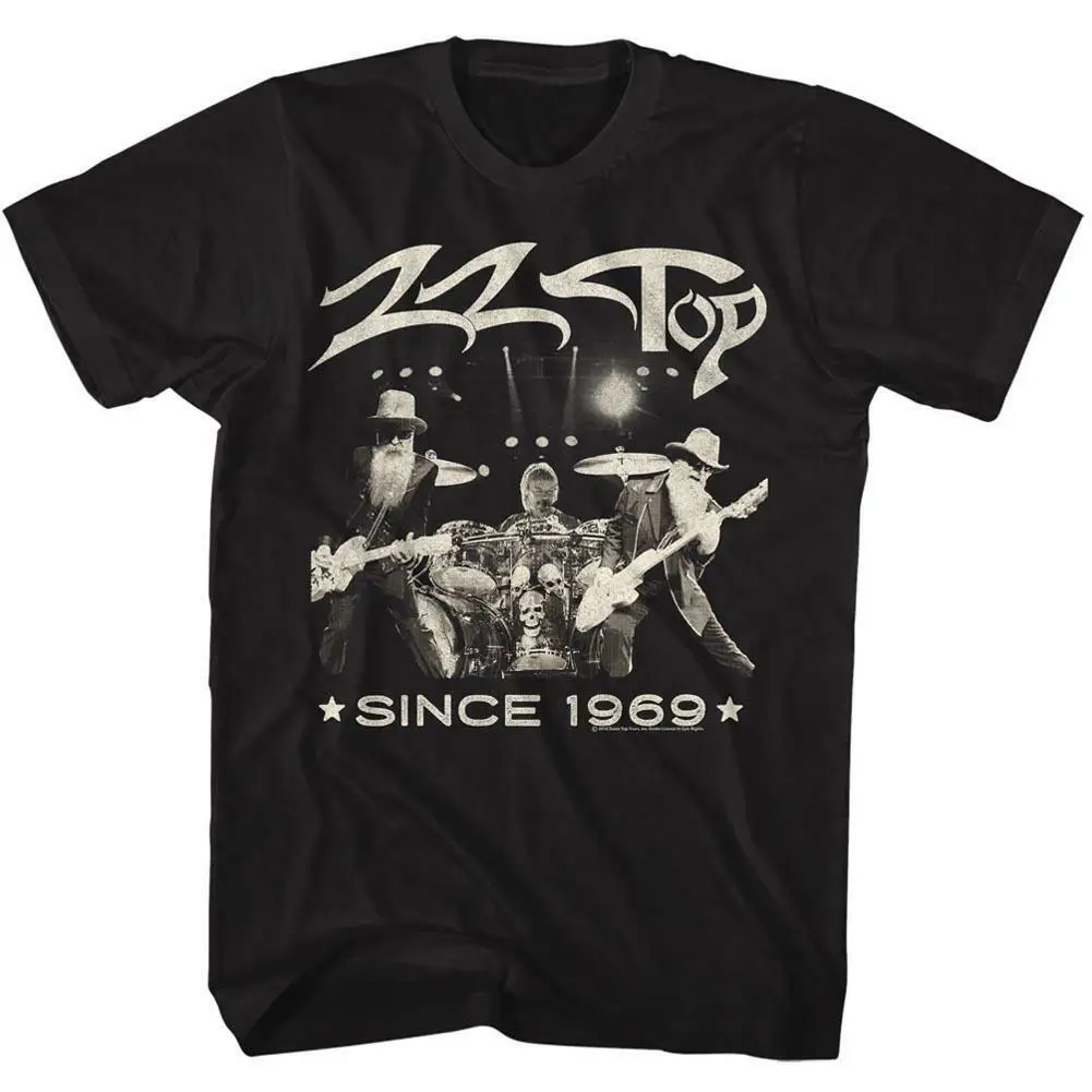 Классическая футболка рок группы для взрослых с 1969 Zz Top пыльный Хилл|Футболки| |