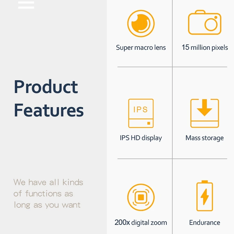 Kids Digital Camera Children Educational Microscope Portable nifying Glass Macro Camera HD Sn