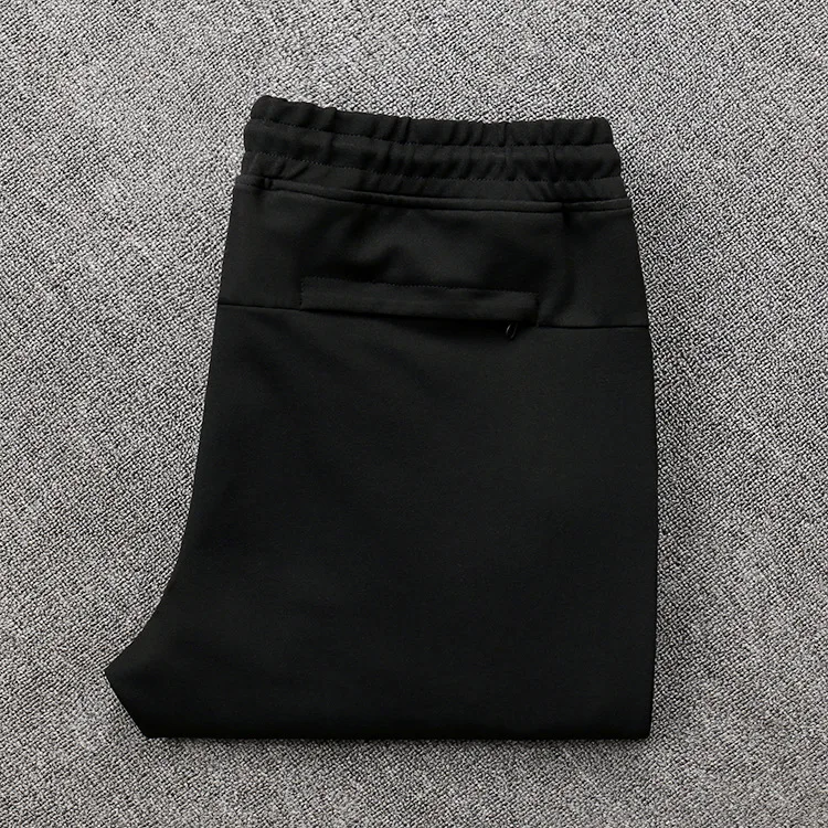 

G Home 2019 Autumn New Products Black And White with Pattern Korean-style Joint Beam Leg Gymnastic Pants Casual Pants Men's Draw