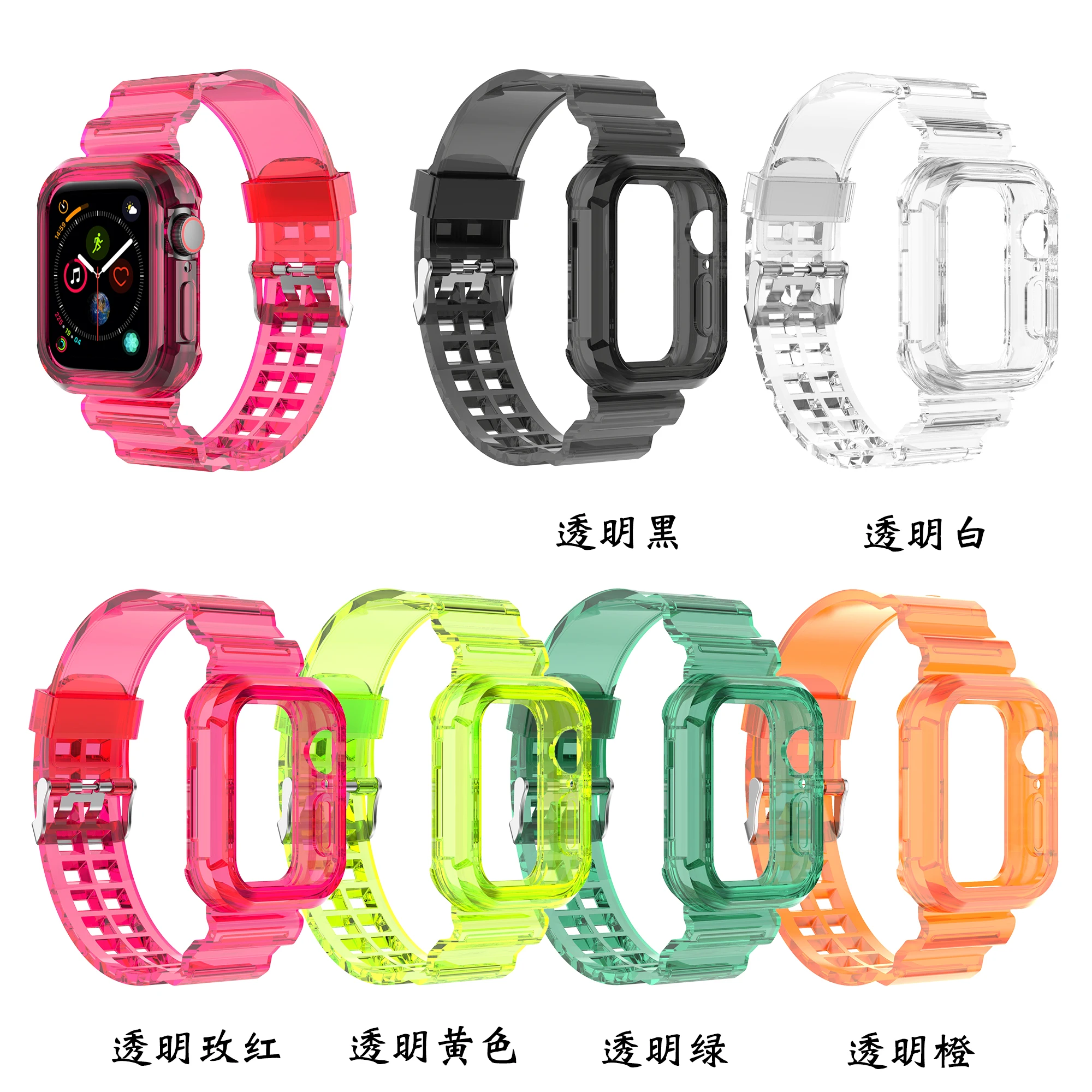 Ремешок из ТПУ для Apple Watch спортивный браслет смарт-часов iWatch Series 3 4 5 6 se 44 мм 40 42 38 |