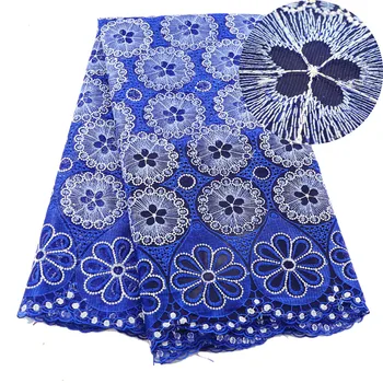 

Royal Blue African Lace Fabric High Quality French Lace Fabric For Sewing French Lace Fabric African Nigerian Wedding Dress