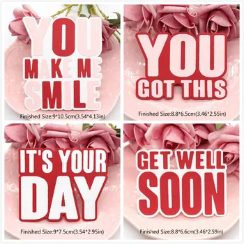 

KSCRAFT Words Metal Cutting Dies Stencils for DIY Scrapbooking Decorative Embossing DIY Paper Cards